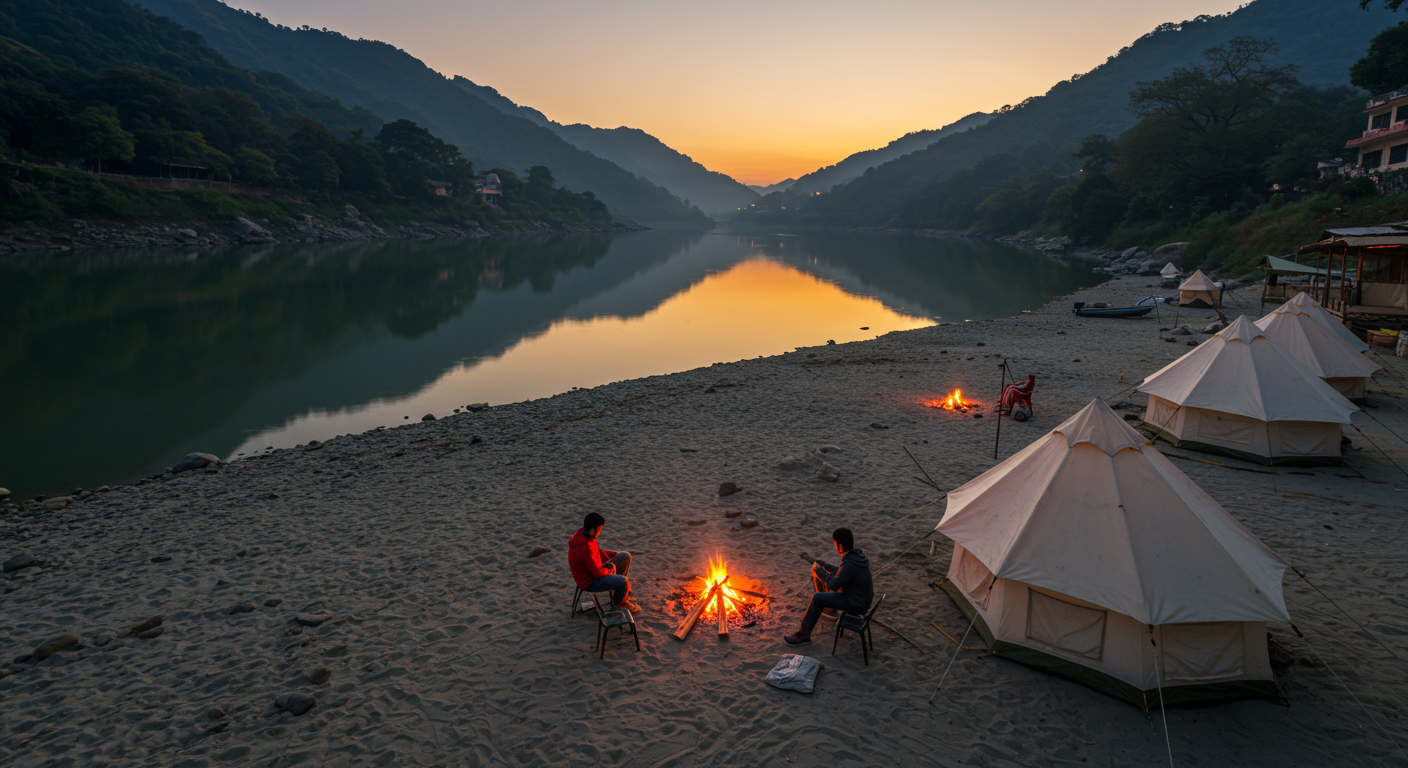 Image for the article 'Unveiling the Best of Rishikesh: Innovative Camping & Stays for Every Traveler' regarding Tourism.