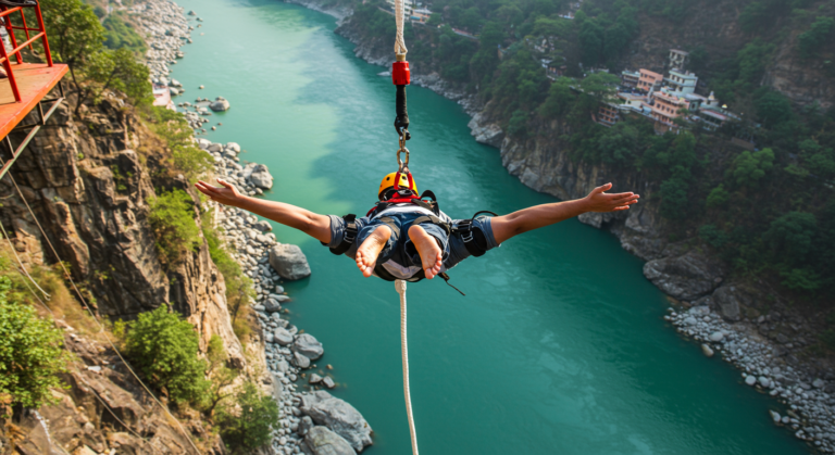 Image for the article 'What Defines Bungee Jumping Operator Comparisons explore all Rishikesh adventures on Bucketlistt Standards?' regarding Tourism.