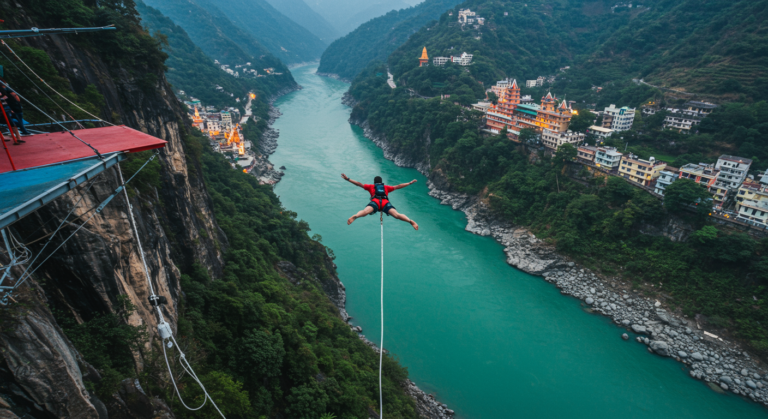 Image for the article 'Your Essential Guide to Bungee Jumping Operator Comparisons in Rishikesh' regarding Tourism.