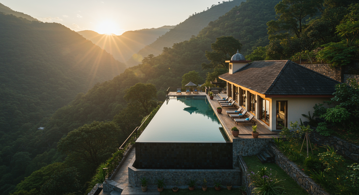 Image for the article 'Your Essential Guide to Finding the Best Hotels in Rishikesh for a Perfect Stay' regarding Tourism.