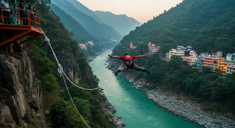 Image for the article 'Your Ultimate BUCKETLISTT Guide to Bungee Jumping in Rishikesh' regarding Tourism.