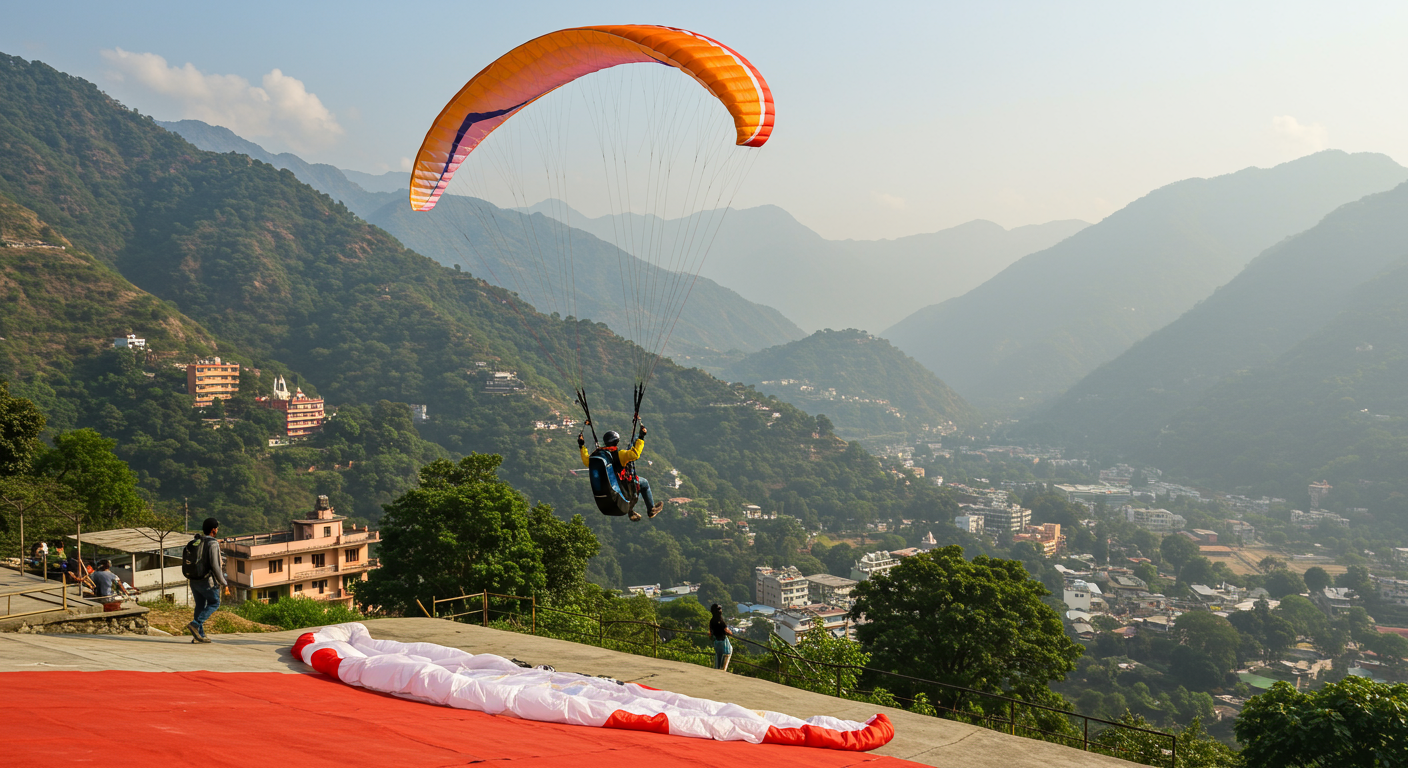 Image for the article 'Best Paragliding in explore all the adventure capital adventures on Bucketlistt: Your Complete 2026 Guide to Soaring Above the Ganges' regarding Tourism.