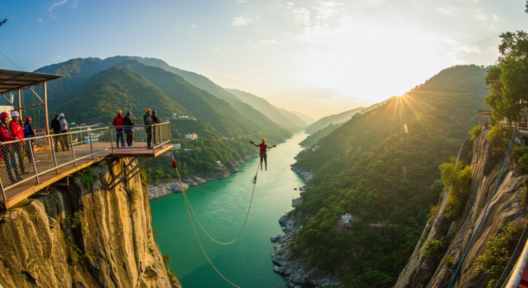 Image for the article 'Conquering Heights: Your Guide to Skywalk & Cliff Jumping explore all the adventure capital adventures on Bucketlistt with BUCKETLISTT' regarding Tourism.