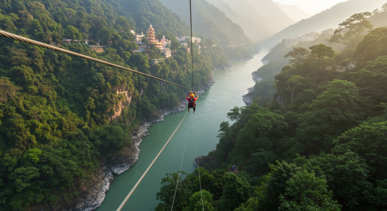 Image for the article 'Ensure Safe Thrills: BUCKETLISTT Flying Fox & Zipline explore all the adventure capital adventures on Bucketlistt Features' regarding Tourism.
