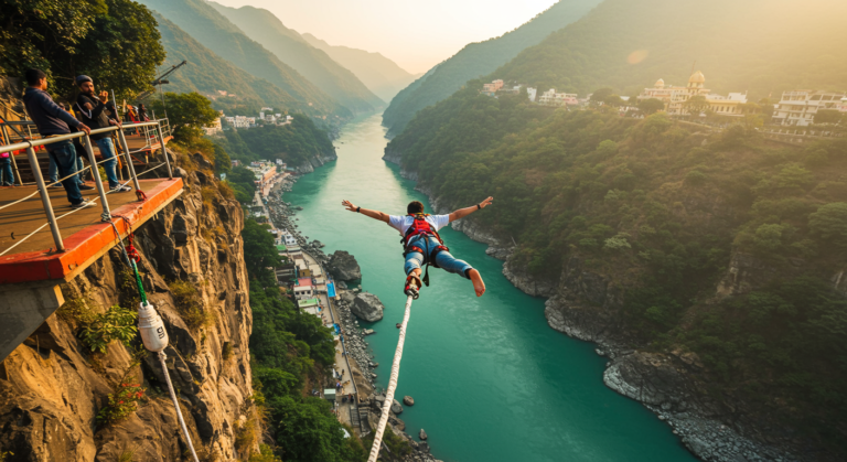 Image for the article 'Experience BUCKETLISTT's Freestyle Himalayan Bungee Thrill: Your Guide to Bungee Jumping in the adventure capital' regarding Tourism.