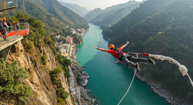 Image for the article 'Maximize Your Himalayan Views with Bungee Jumping in the adventure capital' regarding Tourism.