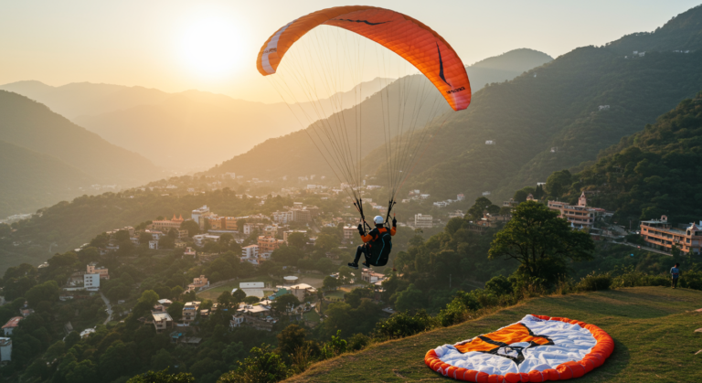 Image for the article 'Soar Above the Ganges: Your Ultimate Guide to Paragliding in explore all the adventure capital adventures on Bucketlistt with BUCKETLISTT' regarding Tourism.