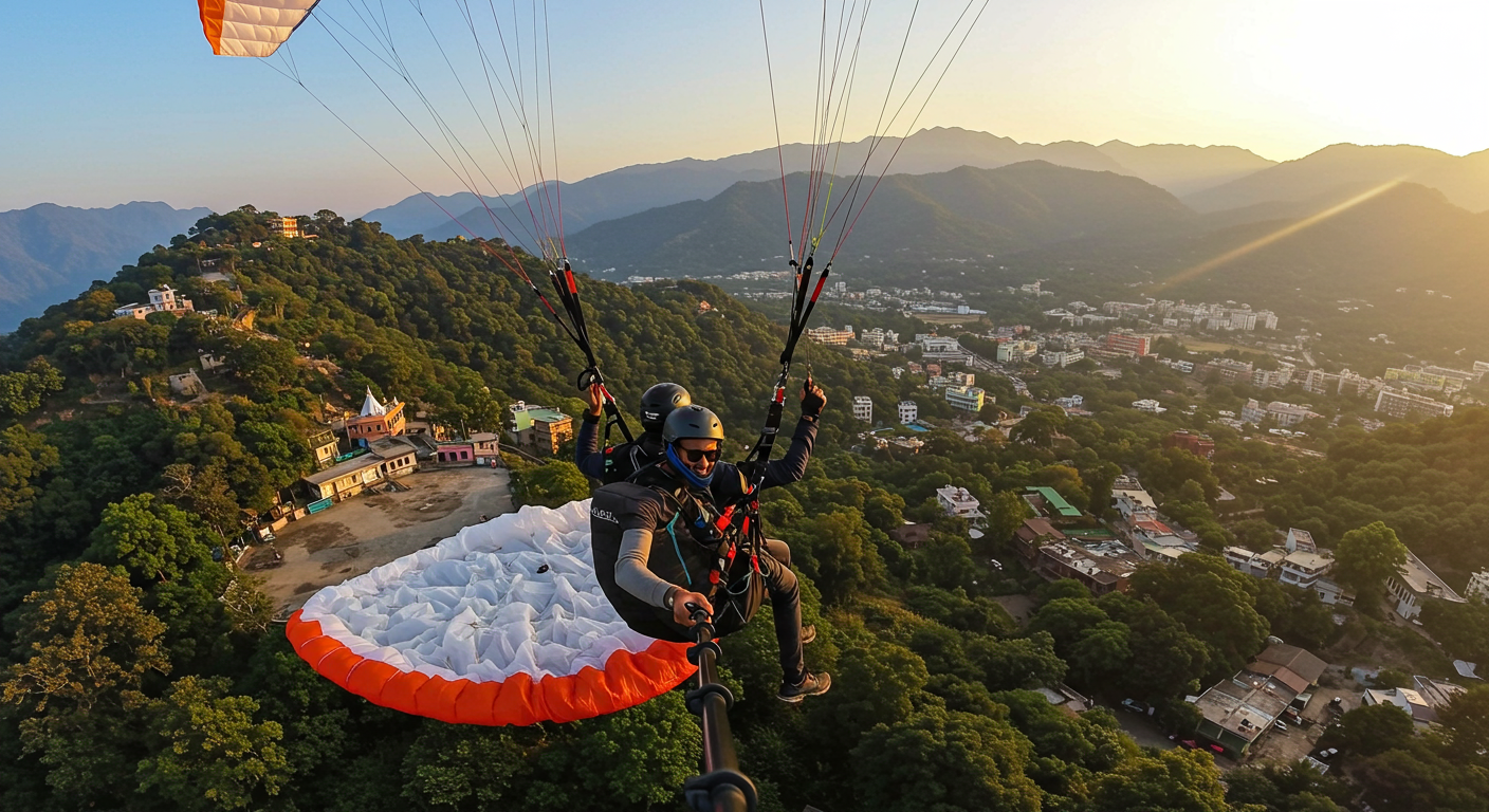 Image for the article 'Soaring Above the Sacred: Your Guide to Paragliding in explore all the adventure capital adventures on Bucketlistt with BUCKETLISTT' regarding Tourism.